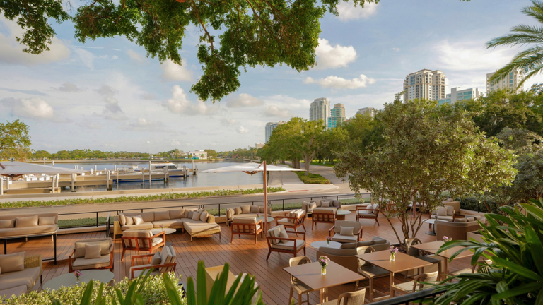 The patio at The Vinoy in St. Pete
